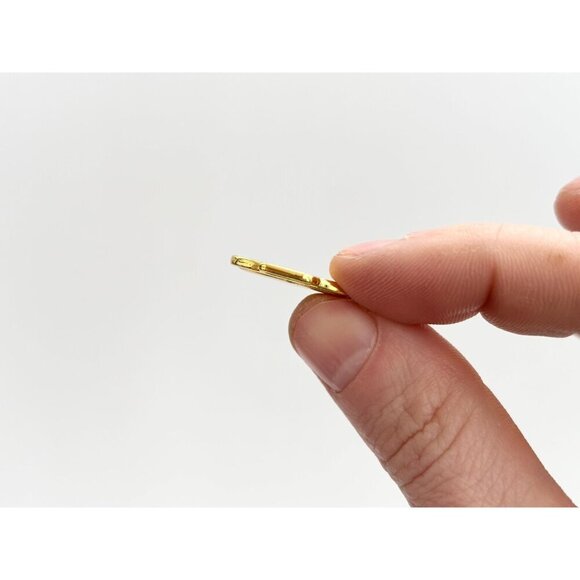 Gold T Minimalist Heart Vintage Love Pendant | Charm | Trinket - "EL" Carved - Picture 8 of 10